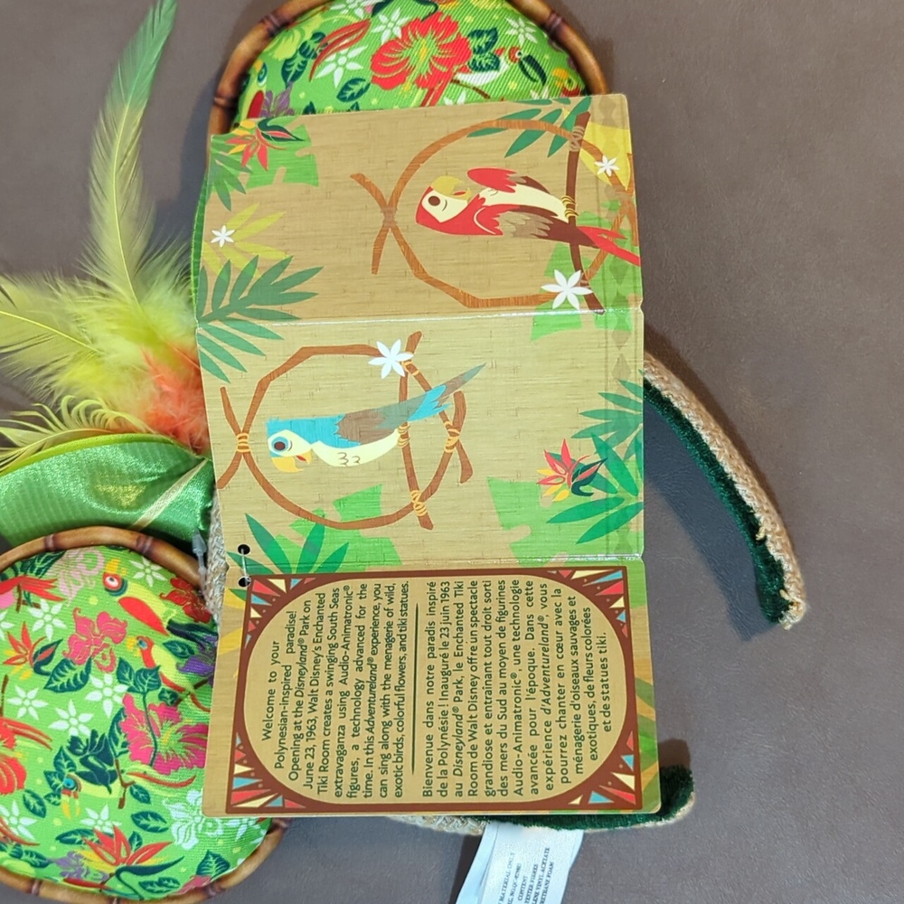 Disney Minnie Mouse Main Attraction Enchanted Tiki Room Ears Headband 5/12 NWT - Picture 7 of 8